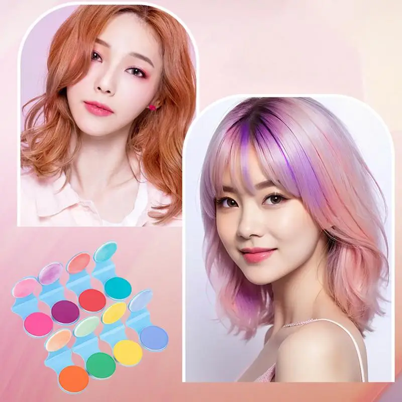 

Hair Chalk Temporary Hair Color For Kids Women Girls Washable Hair Dye 8 Colors Hair Chalk Highlight Dye Powder for Hair Styling