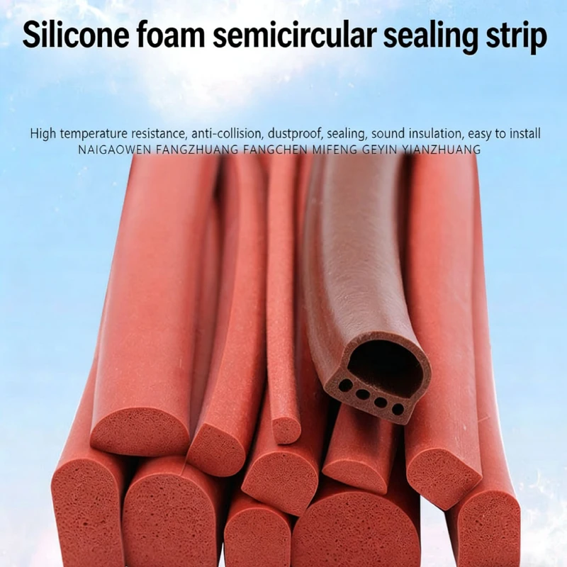 

1PC D-Type Sealing Strip Is Used For Wear Resistance, Impact Prevention, Shock Absorption And High Temperature Resistance.