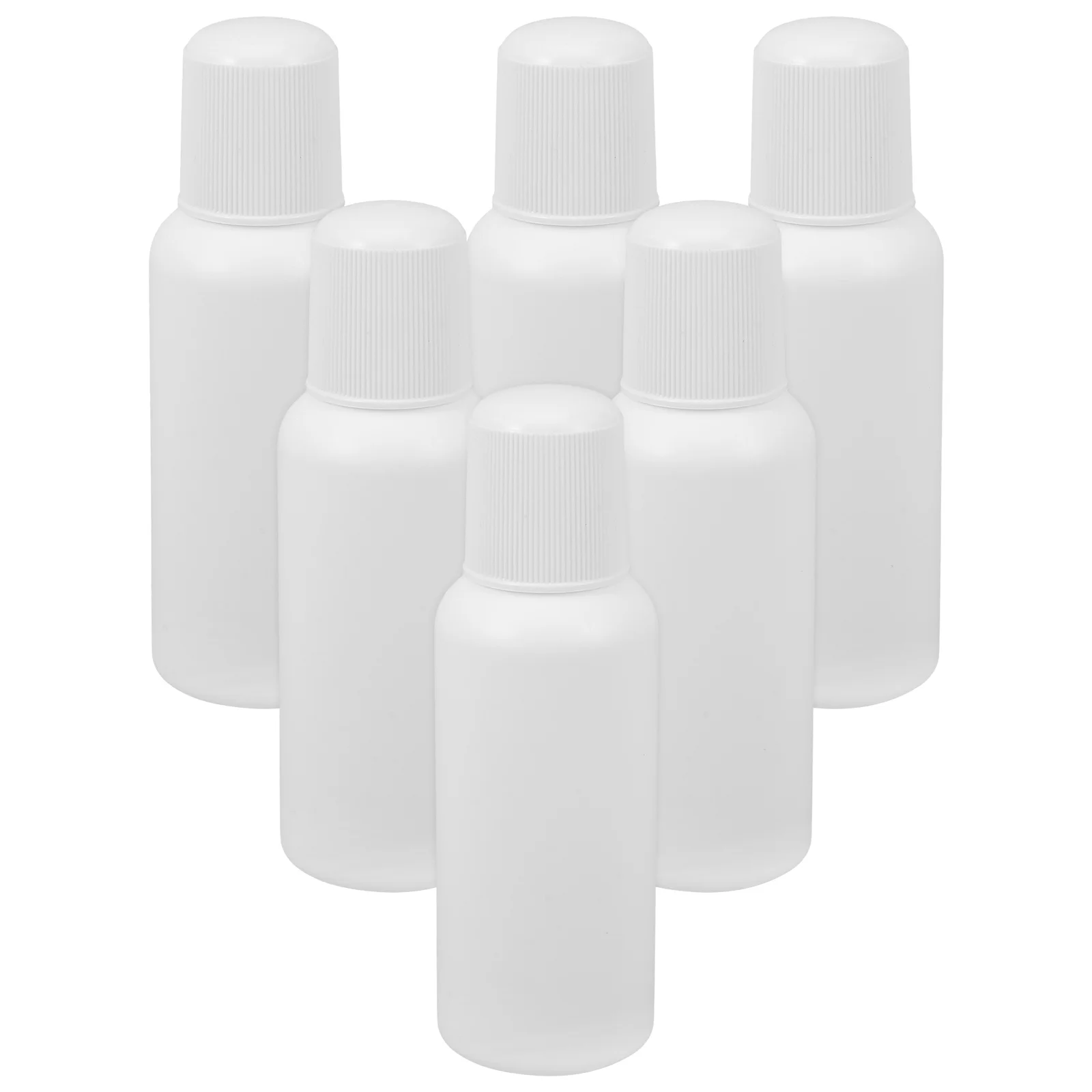 6pcs 100ml Soreness Liquid Bottle Refillable Plastic Medicine Liquid Dispenser Sub Tip Container With Sponge Applicator