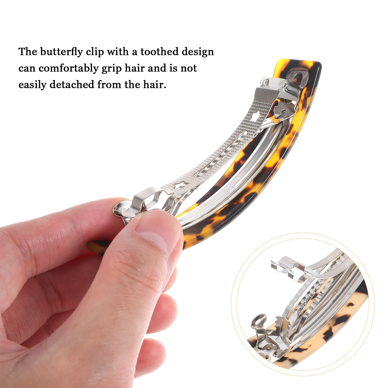 

6 Pcs Acetate Spring Clips Large Barrettes Hair Accessories Women Girls Long Hair Decorations Durable Material Comfortable