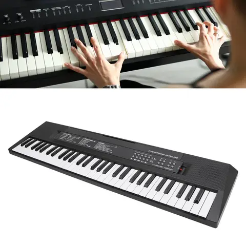 61 Key Keyboard Piano Smoothly Plastic Keyboard Piano Portable Compact Electric Piano Keyboard for Kids Over 3 Years Old