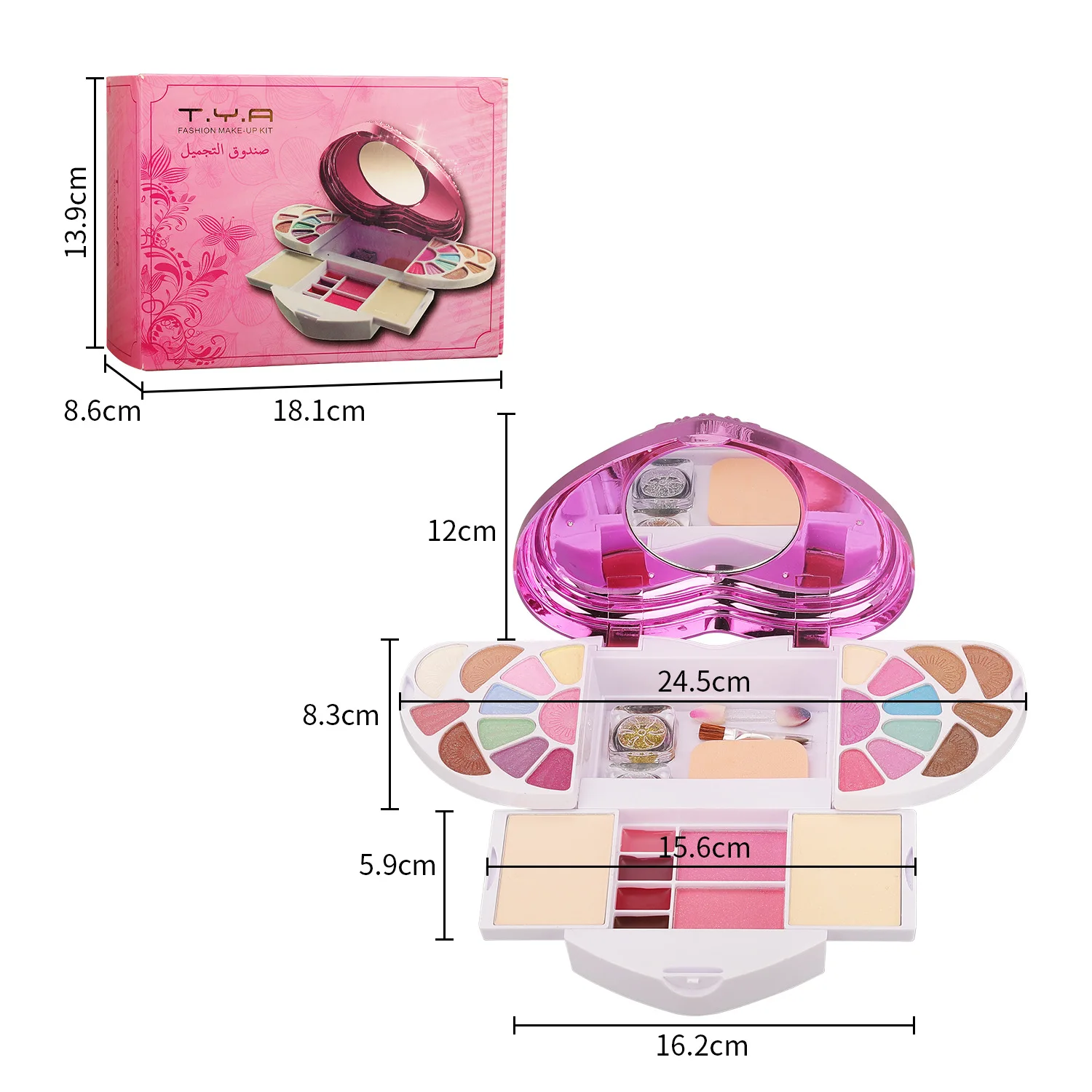 Makeup Gift Sets for Women Full Kits All in One 32 Colors Face Powder Eyeshadow Palette Make up Lip Eye Shadow Highlighter Brush