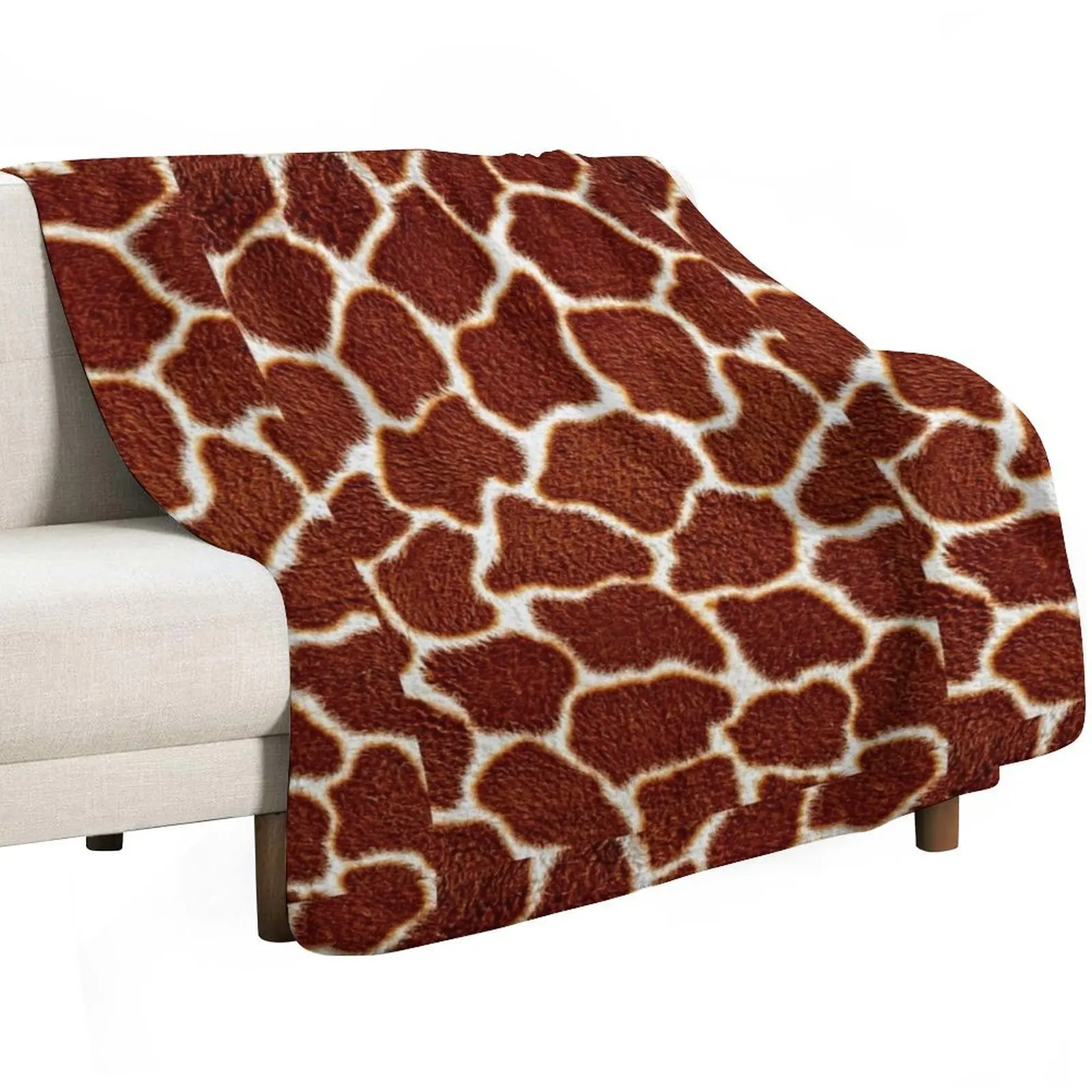 Giraffe skin Throw Blanket Travel Size Cozy Blanket for Plane Train