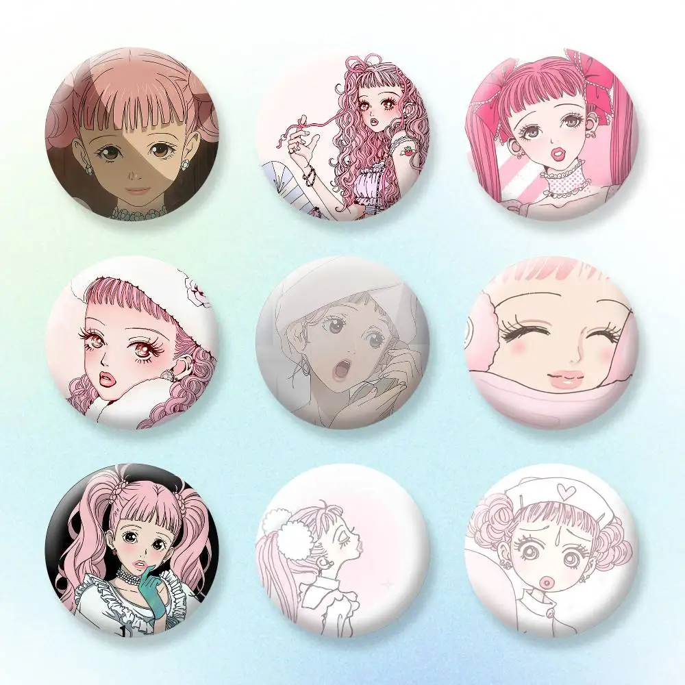 

M-Miwako Sakurada P-Paradise Kiss Brooches Cartoon Badge Pins Backpack Hat Accessories Friend Gift