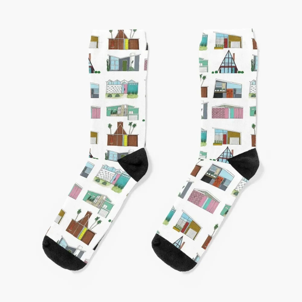 

Mid Century Modern Houses Socks designer brand Men's winter gifts anime Women Socks Men's