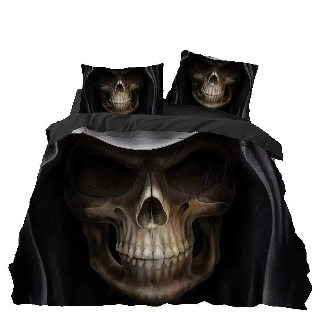 

3D Printing Skull Bedding set Skull Pattern Duvet Cover Set Halloween Bedroom Decor Single Twin Double Queen King Size