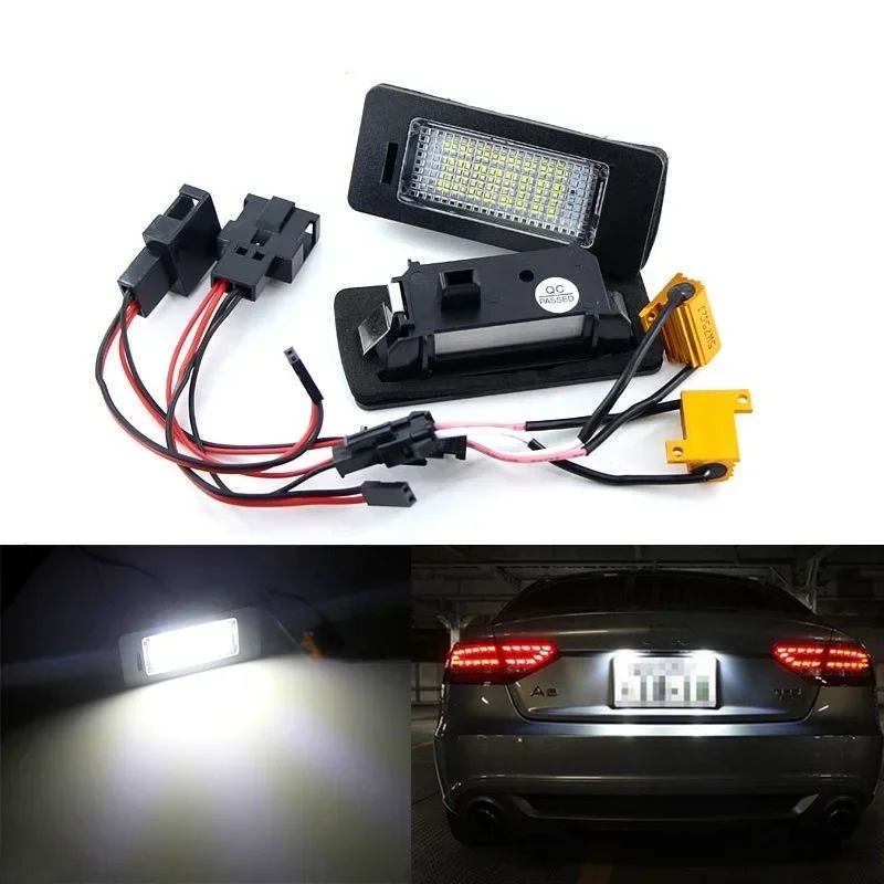 

For Porsche Panamera 2010-up Number Lamps Car Accesorios 12V LED Number License Plate Light Lamps White Led CANBUS Car No Error