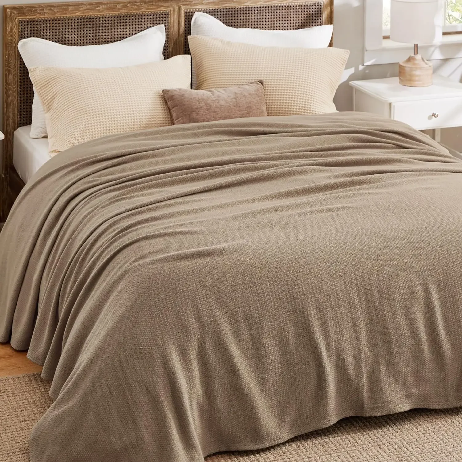 Lightweight 100% Polyester Plush Fuzzy Cozy Soft Blankets and Throws for Sofa