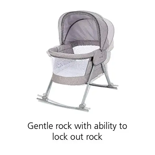 Portable Rocking Bassinet for Baby Sleep, Travel-Friendly with Sunshade Canopy