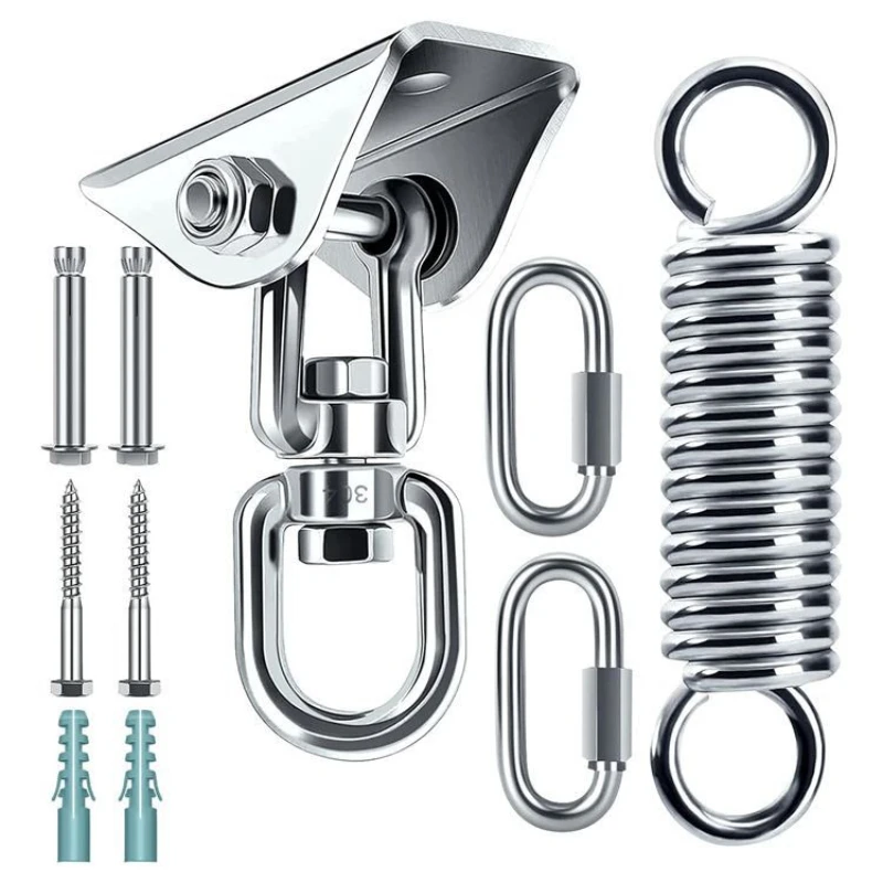 

1Set Hammock Hanging Kit Heavy Duty Hanging Chair 360° Rotate Hanging Swing Hooks for Yoga Chair Tree Indoor Outdoor Gym