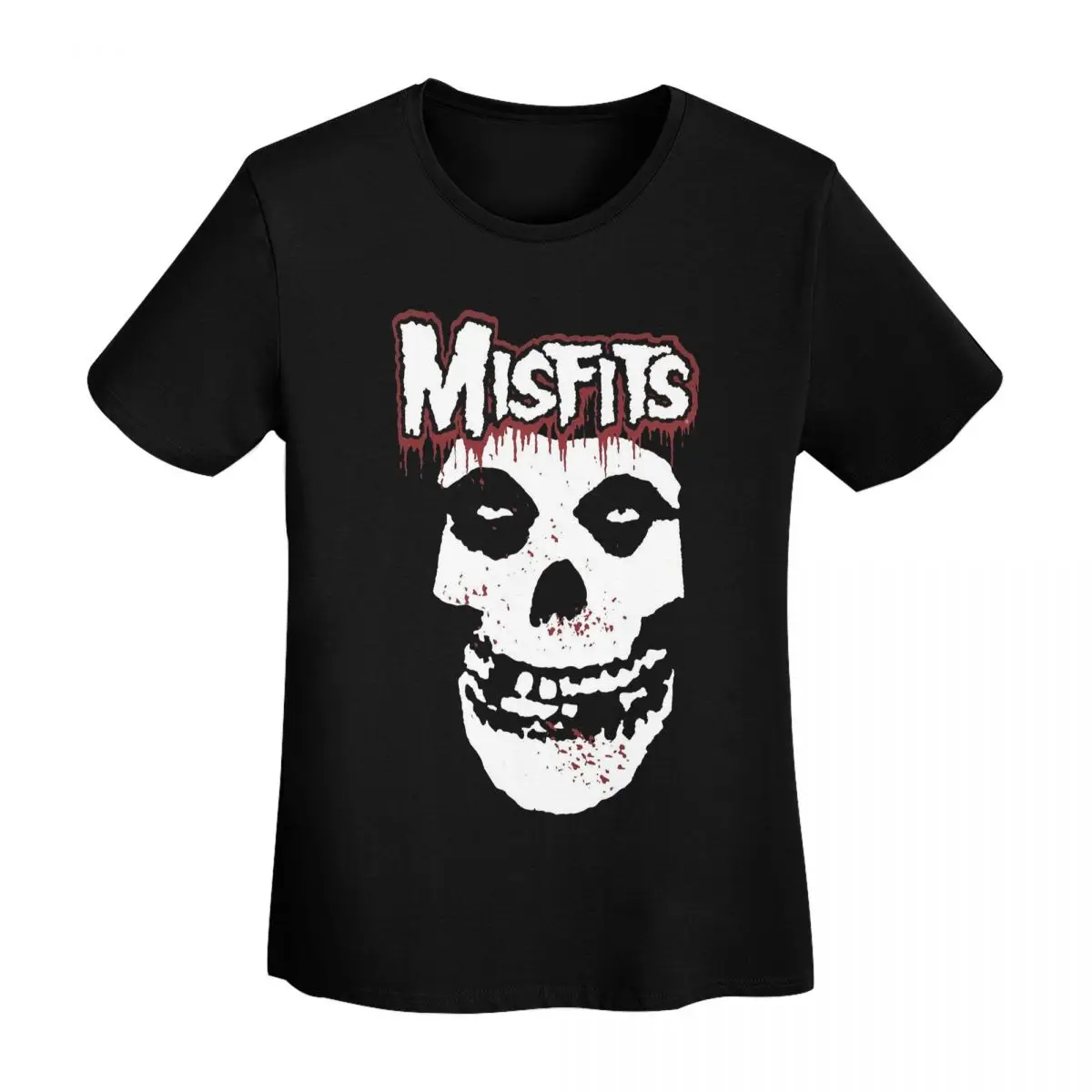

Misfits Skull T-Shirt Women Short Sleeve T Shirts O-Neck Clothes Cotton Summer Tees Streetwear