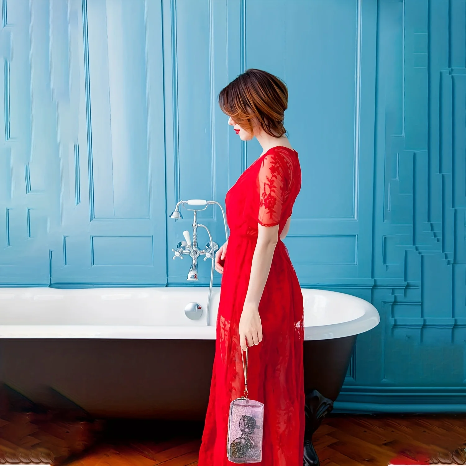 4Pcs Waterproof Cosmetic Bags PVC Transparent Zippered Toiletry Bag With Handle Strap Portable Clear Makeup Bag Pouch For Bathro