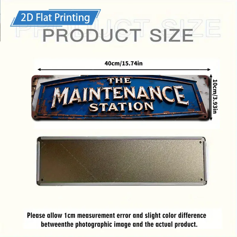 1 قطعة علامة معدنية ، 4x16 بوصة "محطة صيانة ريفية" علامة معدنية لديكور المزرعة العتيقة"