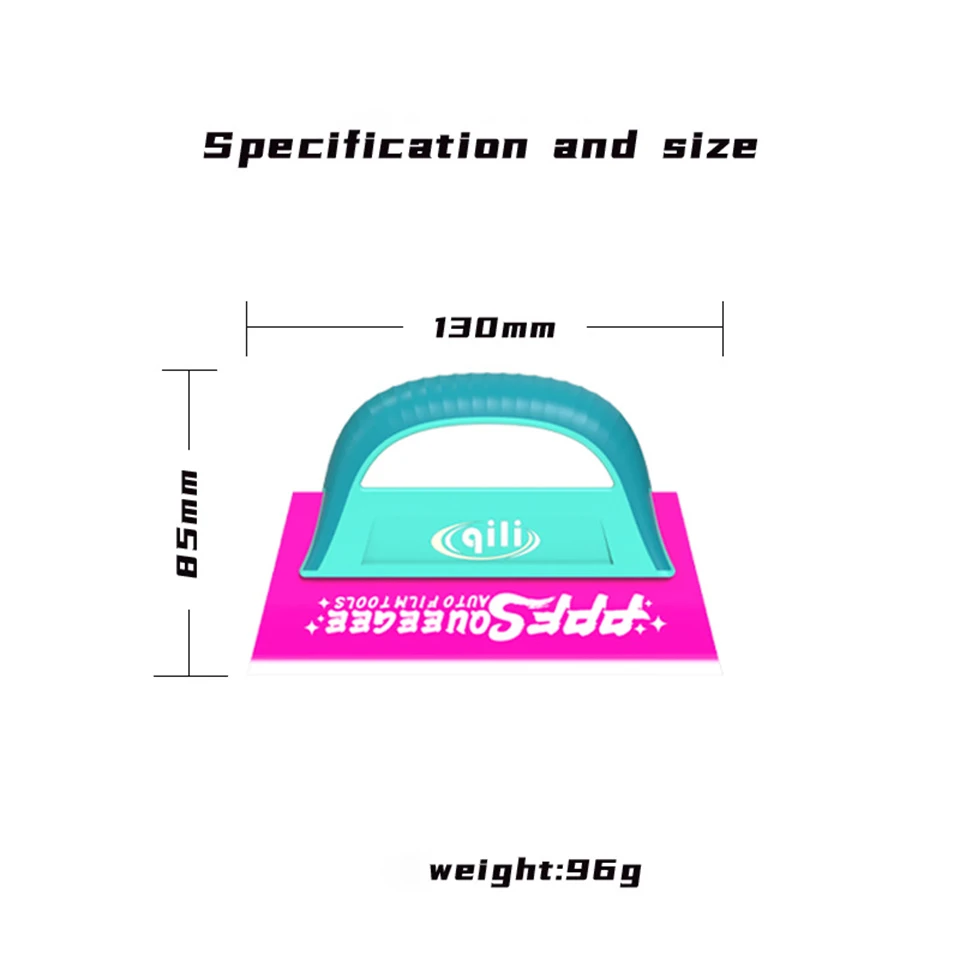 Ergonomic Trapezoid PPF Squeegee with Replaceable Rubber Blade, Car Film TPU Clear Bra & Window Tint Installation Tool QL-1