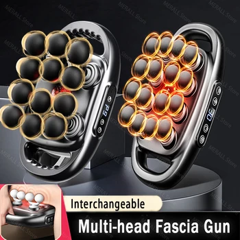 16 & 12 หัวไฟฟ้า Fascia ปืนการสั่นสะเทือนความถี่สูงกล้ามเนื้อนวดขานวด Shaping ฟิตเนสเครื่องมือนวดแสงสีแดง