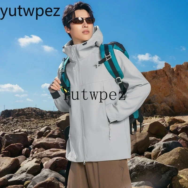 Unisex Hardshell Jacket Outdoor Mountaineering Coat, Windproof Waterproof Tactical Windbreaker for Hiking Camping Trekking Sport