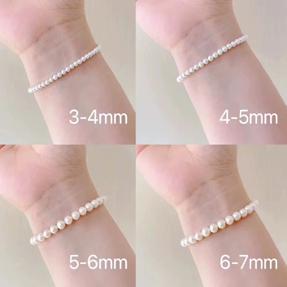 Natural pearl closed elastic rope bracelet fashion bracelet 18cm/supports customized sizes