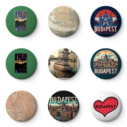 Budapest Vintage Soft Button Pin Customizable Metal Decor Women Jewelry Gift Cute Funny Hat Lover Lapel Pin