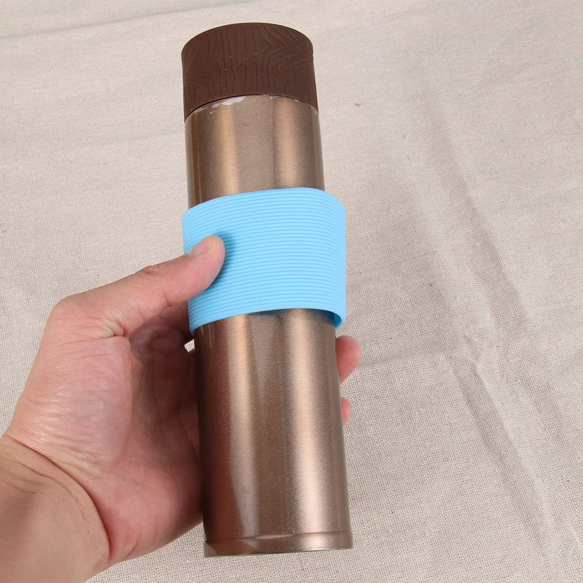 

4Pcs Heat-Resistant Non-Slip Silicone Sleeves for Glass Bottles Mugs Insulated Cups Colorful Protective Covers Green Light Blue