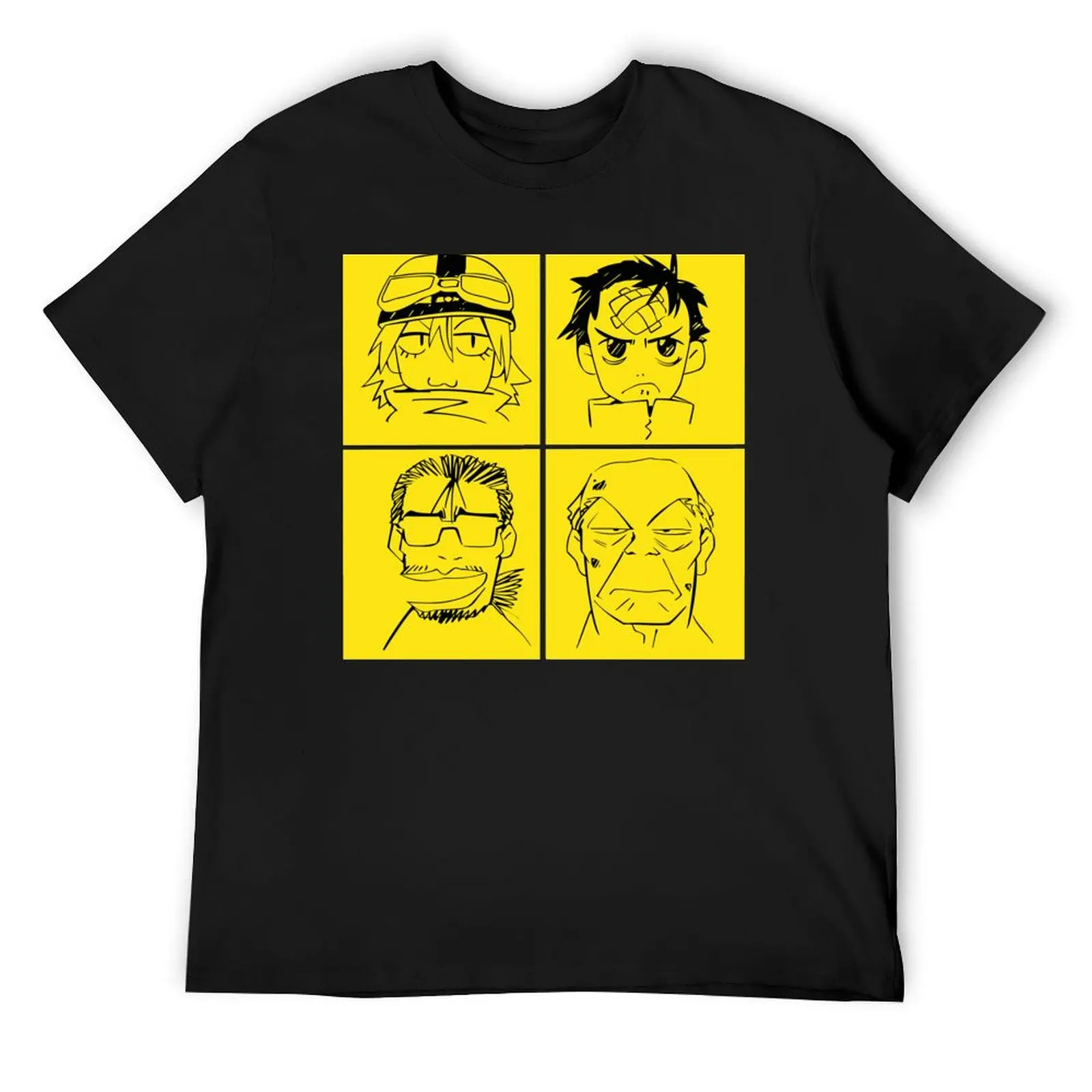 Furi kuri 4 faces T-Shirt aesthetic clothes korean fashion anime oversizeds mens clothing