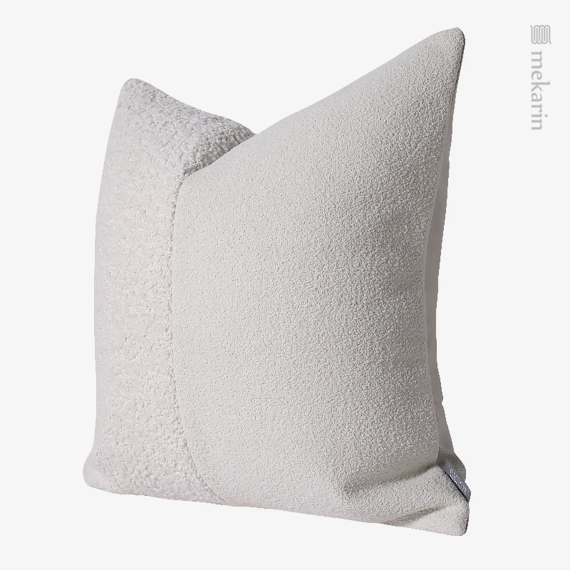 Light Luxury Nordic Living Room Sofa Pillow Beige Stitching Hotel Bedroom Cushion Winery Villa Restaurant Seat Cushion Pillow