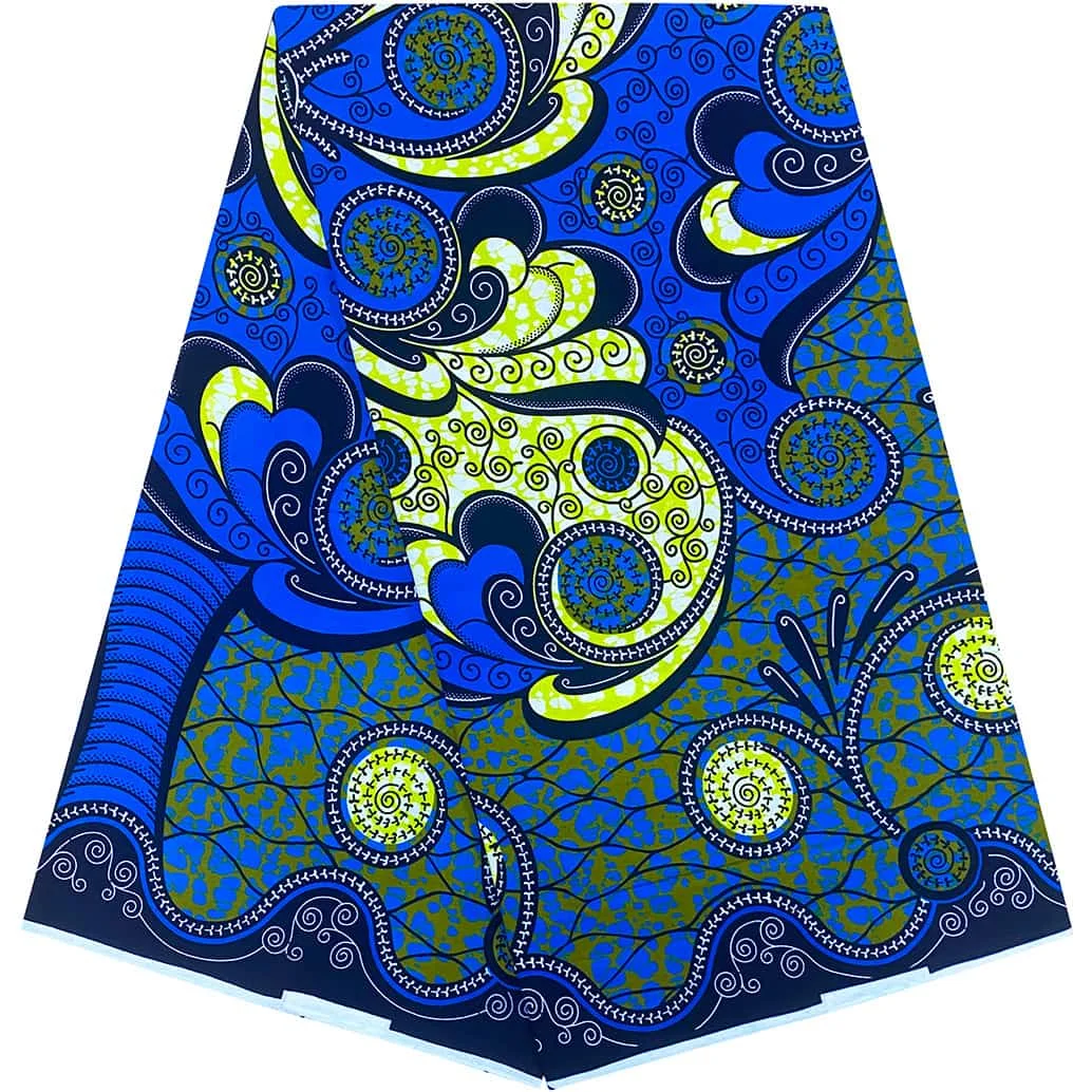 

100% Cotton Breathable African Print Wax Fabric Wax-Resist Dyeing for Daily Garment Making