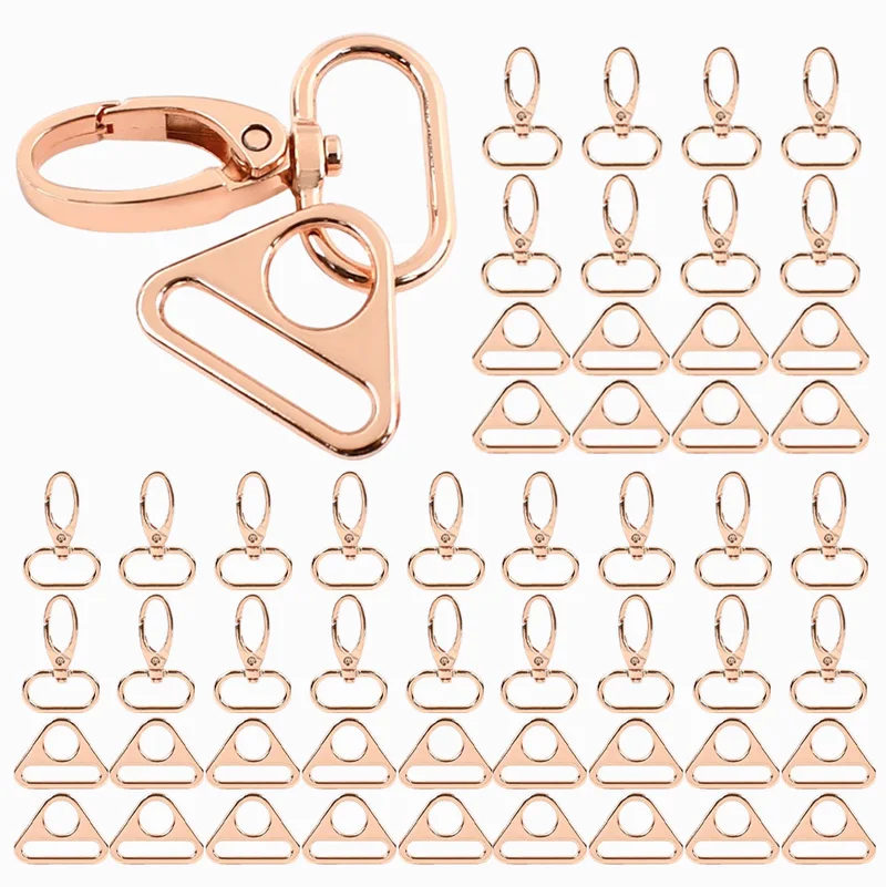 

2/5Sets Webbing Belt Snap Hooks Metal Swivel Lobster Clasp Bag Strap Buckles Dog Leash Ring Buckle Accessories for Handbag