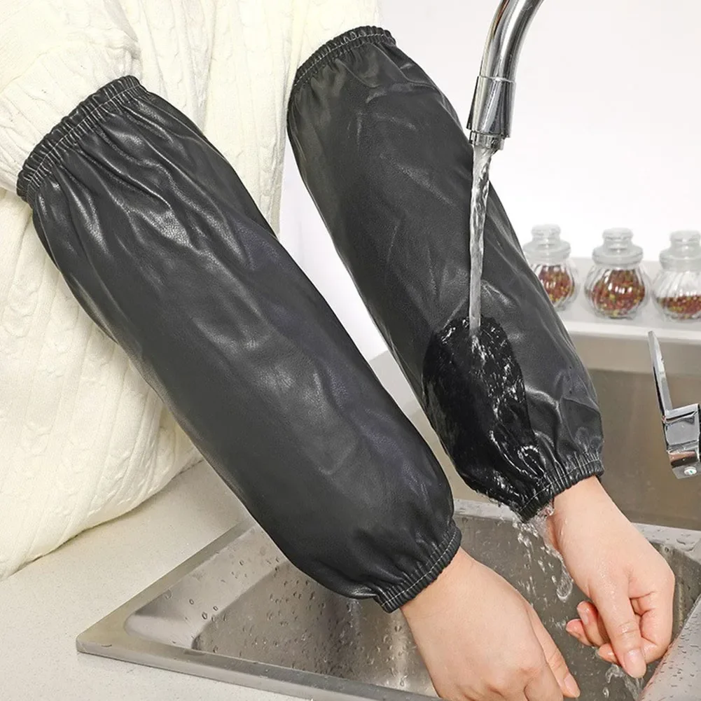 Thick Black Oversleeve Waterproof arm warmers Sleeves Oil proof Kitchen Cleaning Accessories Adult Arm Sleeve cooking sleeve