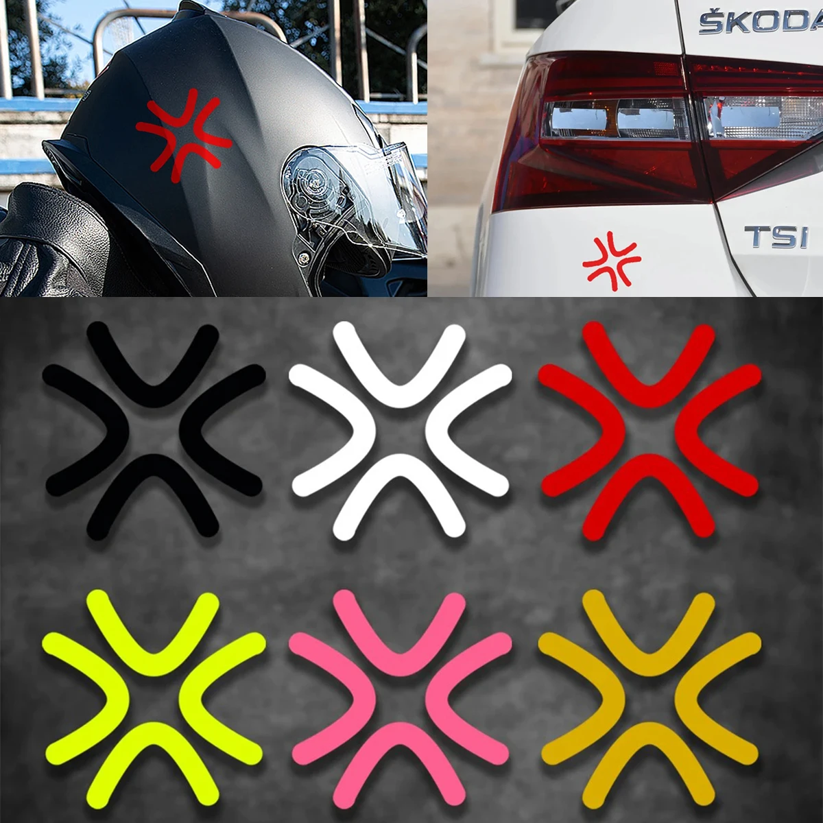 Reflective Angry Funny Motorcycle Side Strip Bike Helmet Waterproof Stickers Car Body Windshield Styling Vinyl Decorative Decals