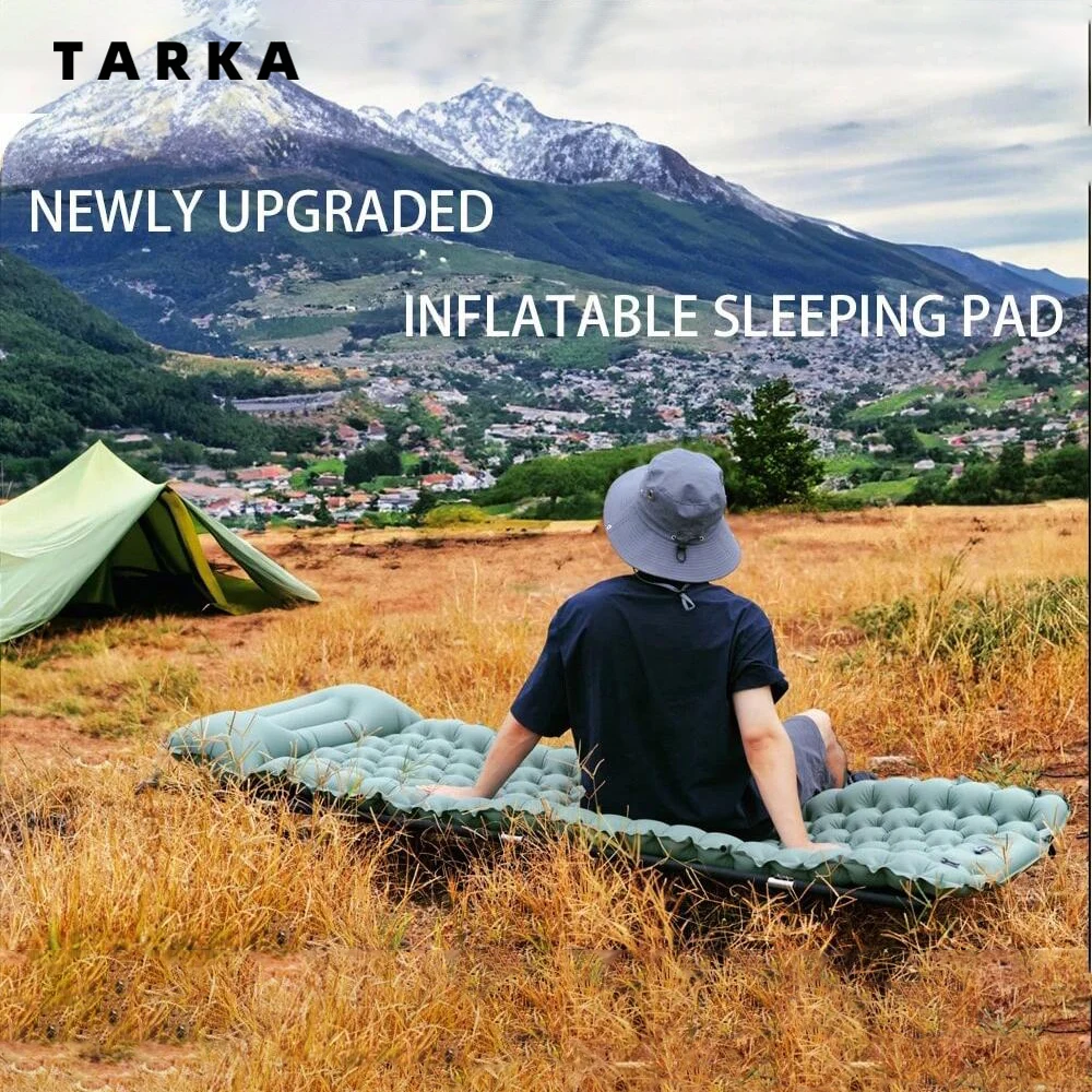 

Надувной матрас TARKA, спальный коврик для кемпинга, удлиненные самонадувающиеся коврики, уличная воздушная подушка, сверхлегкий складной надувной коврик ﻿