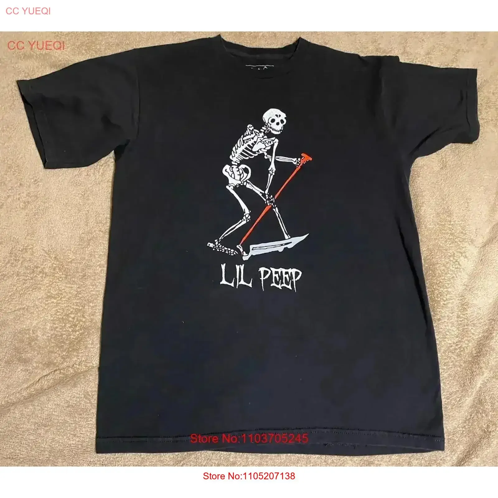 Футболка Lil Peep Schemaposse, черная мужская футболка Grim Reaper, размер M, официальный товар, рэп, винтажная, универсальная, стильная, винтажная, стираная
