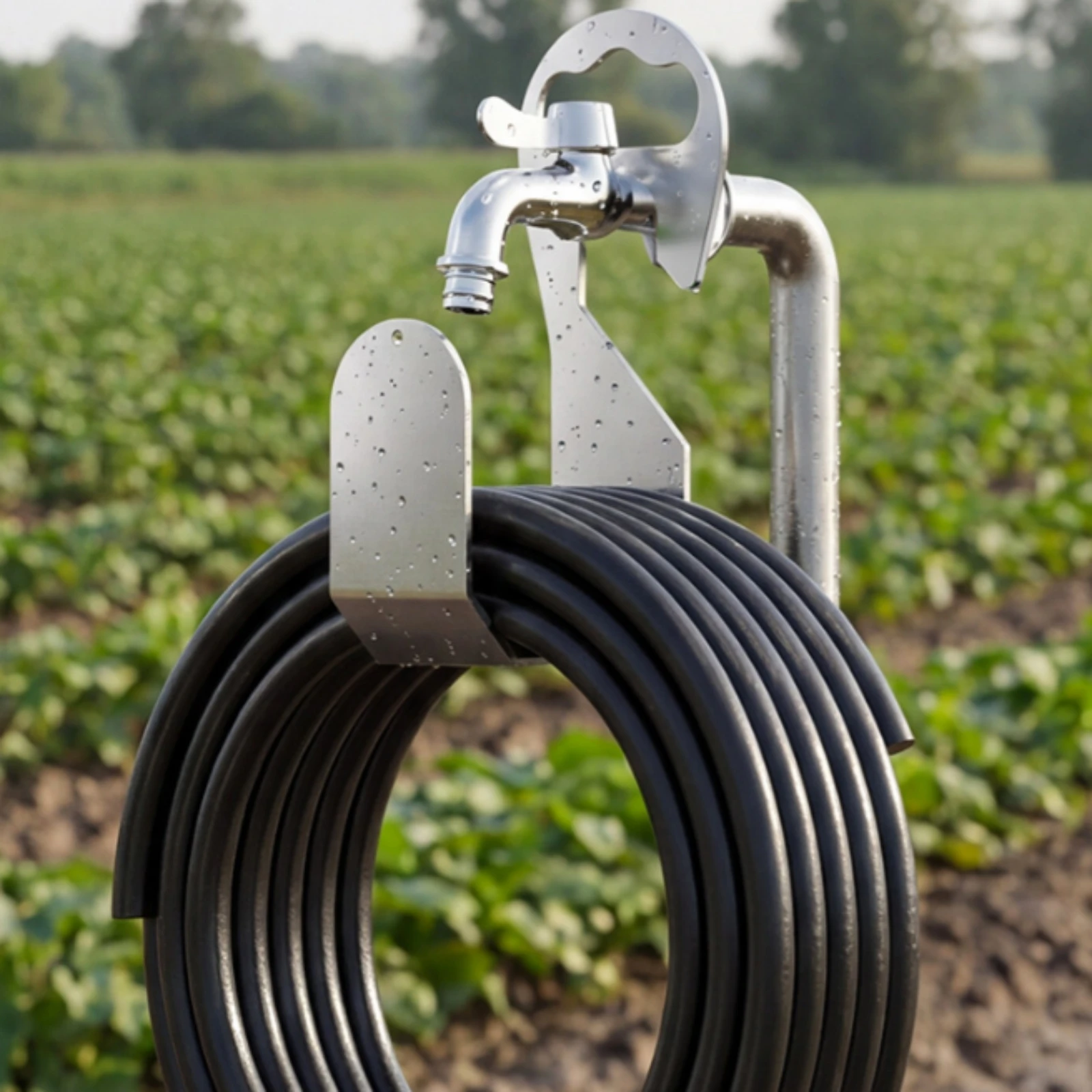 

Stainless Steel Hose Hanger Silver Finish Wall Mount Hose Hanger Outdoor Storage Brushed Metal Compact