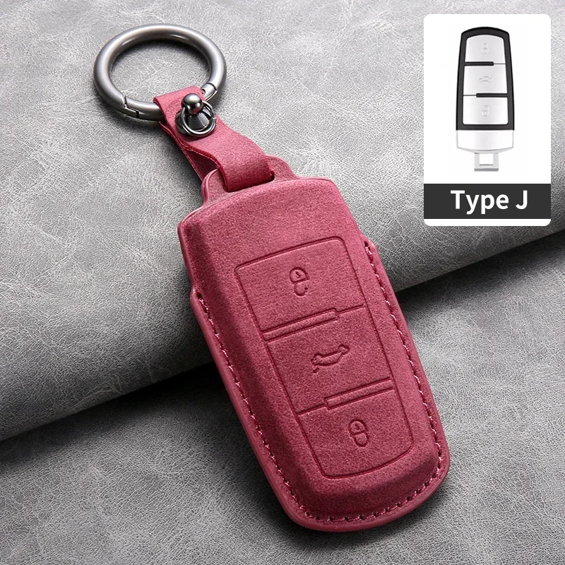 Car Key Cover for Volkswagen VW CC Passat B6 B7 Passat 3C CC Maogotan R36 B5 B7L Leather Car Key Case Cover