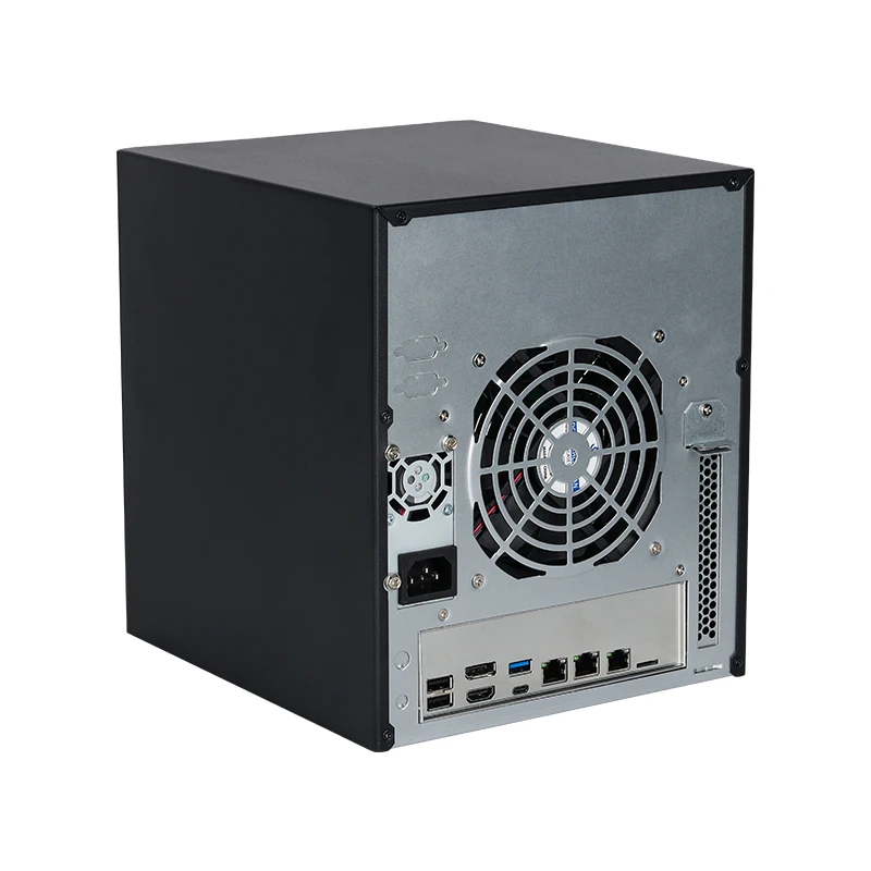 XCY NAS Mini PC 4/6/8 Bay 2.5 HDD da 3,5 pollici Intel N100 DDR5 RAM M.2 NVME SSD 10G Ethernet Type-C Win11/10 Linux FreeNAS RAID