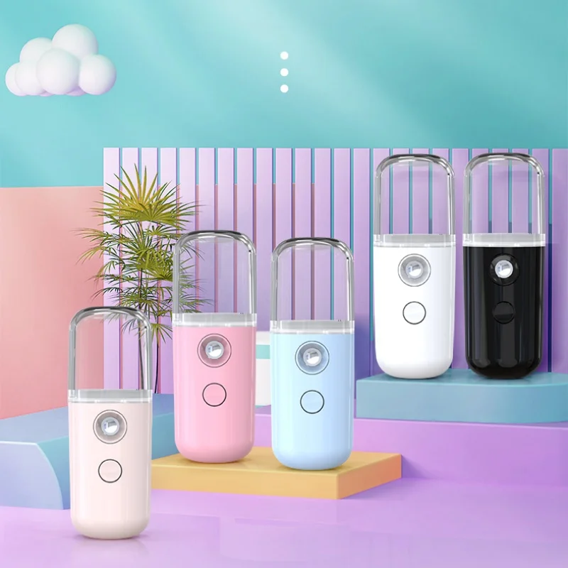 Mini humidificador de aire de 30ml, pulverizador Facial Nano, vaporizador pequeño recargable portátil, pulverizador hidratante Facial Personal