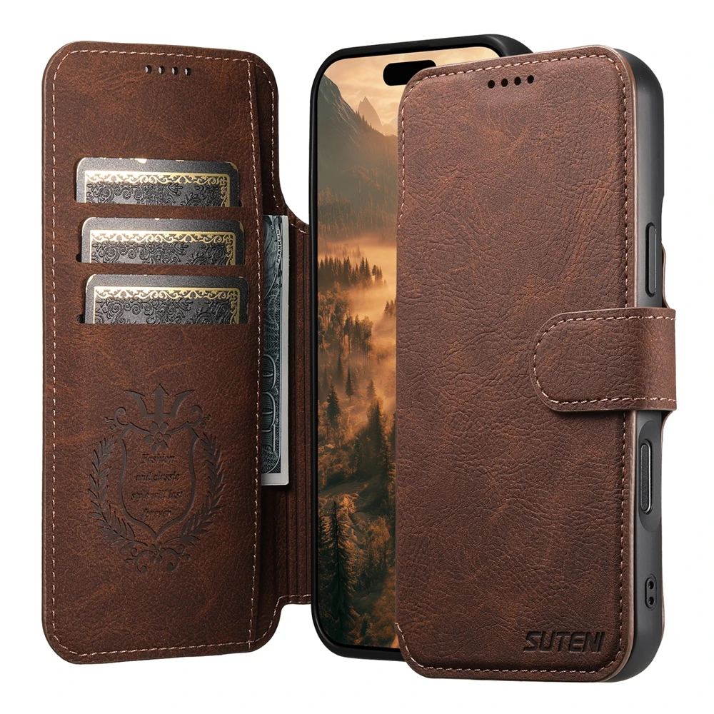 Magnetic Card Leather Case for iPhone 18 17 16 Pro Max 15 14 13  Advanced SenseShell All-inclusive Wear-resistant Anti-drop Case - view 3