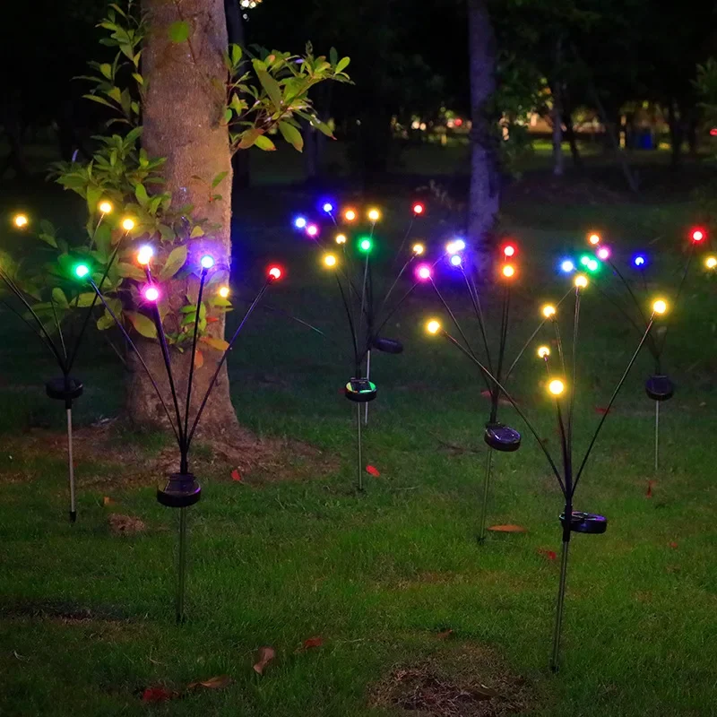 Imagem -04 - Iluminação Exterior Solar Firefly Decoração de Jardim Impermeável Paisagem Solar Light para Jardinagem ao ar Livre 10led Pcs 10 Pcs