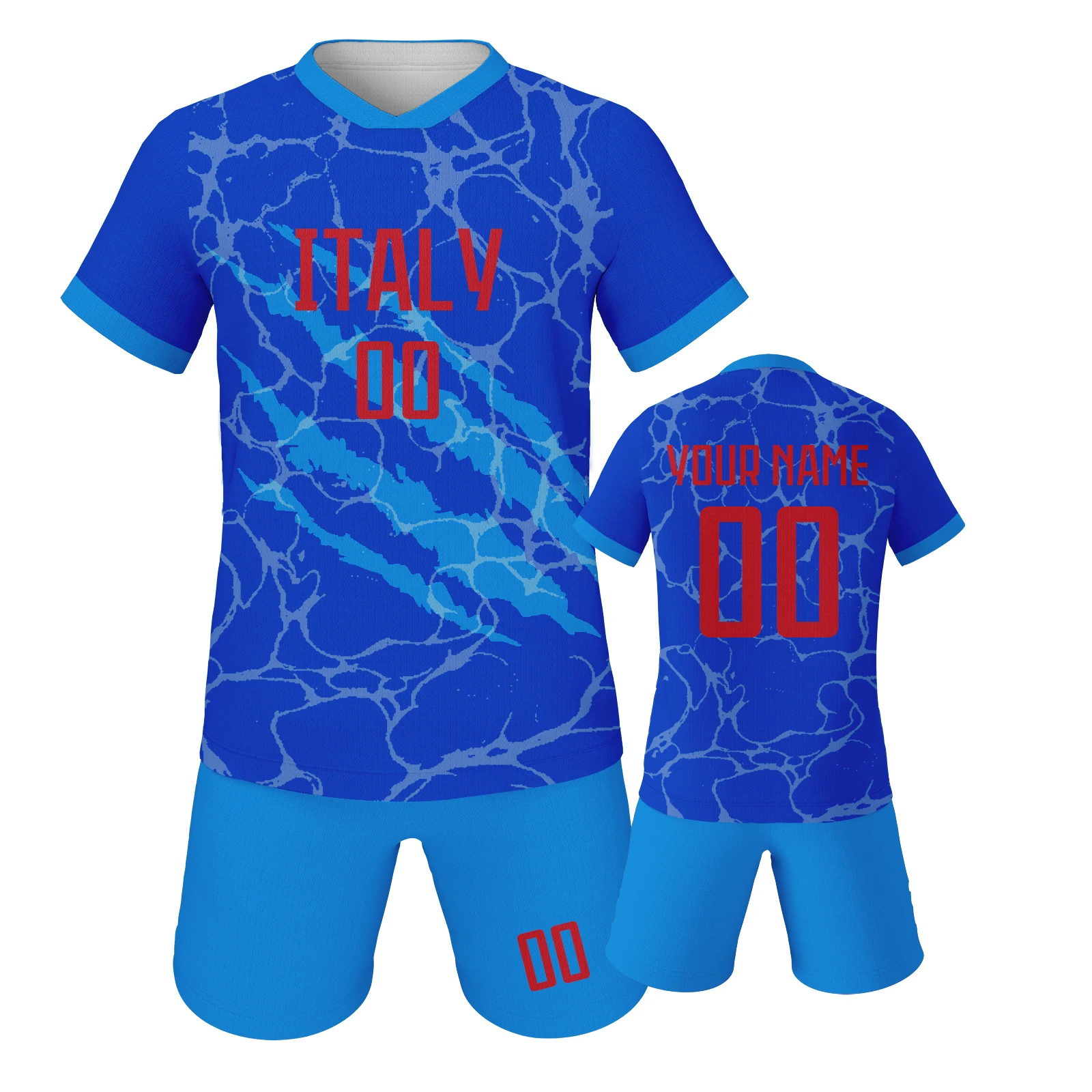 

Персонализированный итальянский футбольный набор, футбольная тренировочная форма на заказ с именем команды, номером, подарки для любителей футбола для детей от 3 до 14 лет