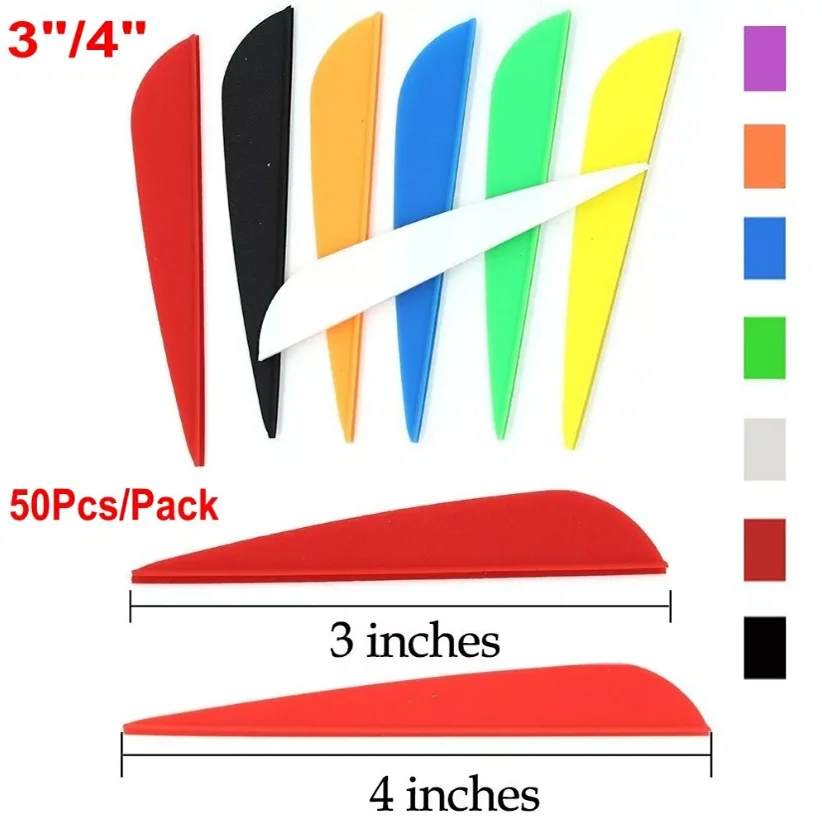 Plumas de goma forma de gota para flechas de tiro con arco y caza - imagen 2