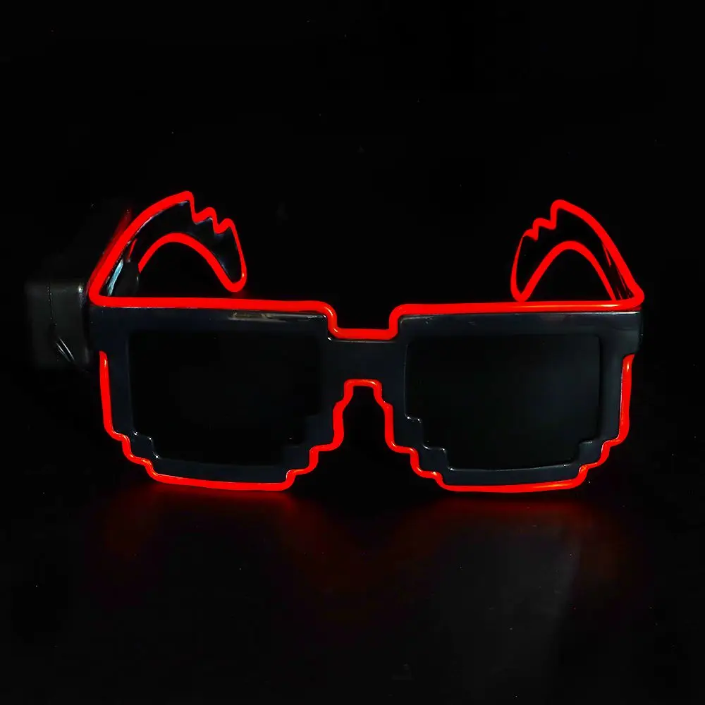 Wireless Mosaic LED Glasses Halloween Christmas Birthday Neon Party Nightclubs Neon Rave Shades