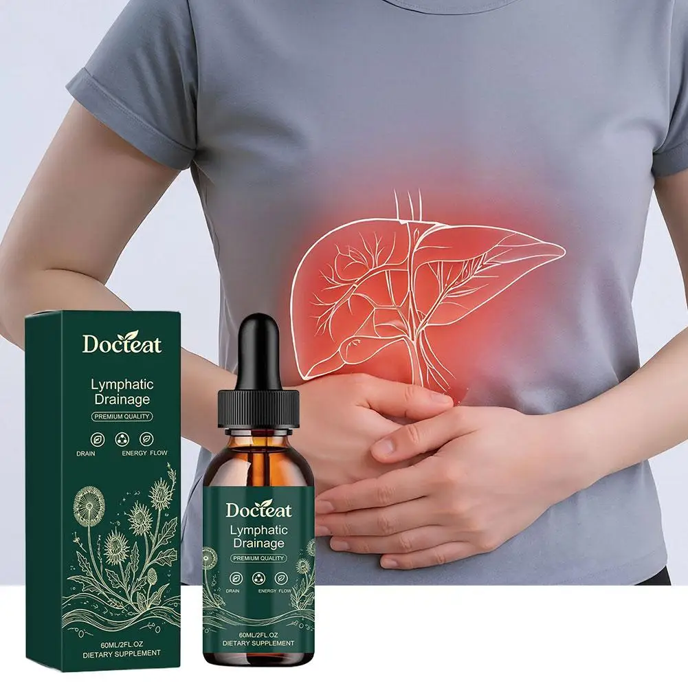 2000mg Herbal Blend Lymph System Natural Herbal Lymphatic Drainage Drops Bloat Relief Support Supplement Body Care