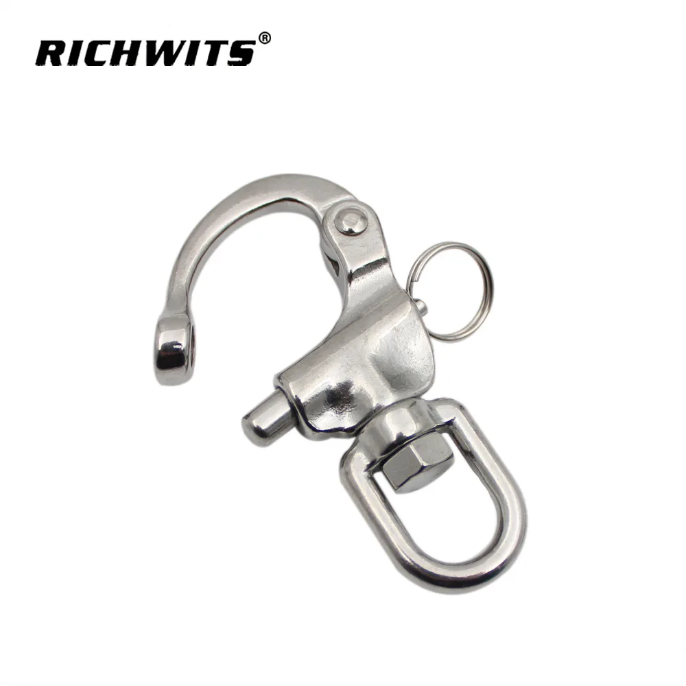

Boat Yacht Quick-release Shackle 316 Stainless Steel Rotary Spring RICHWITS