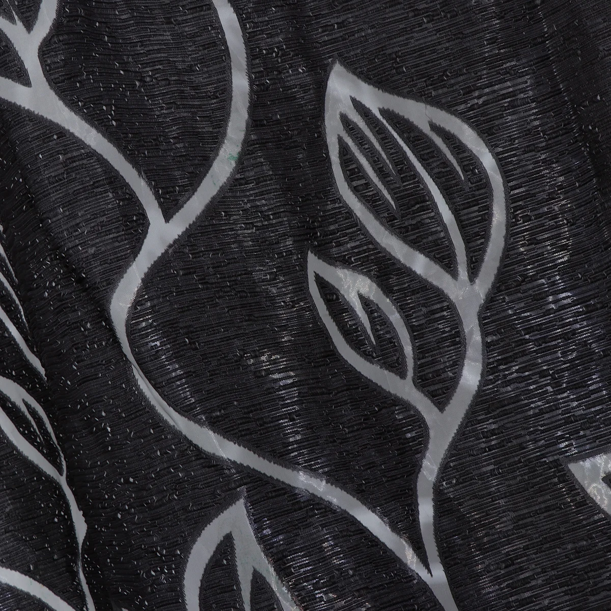 

Black Voile Curtains Window Sheer Rod Pocket 100x200cm Transparent Window Screen Tulle Panels Light Filtering Drapes for Bedroom