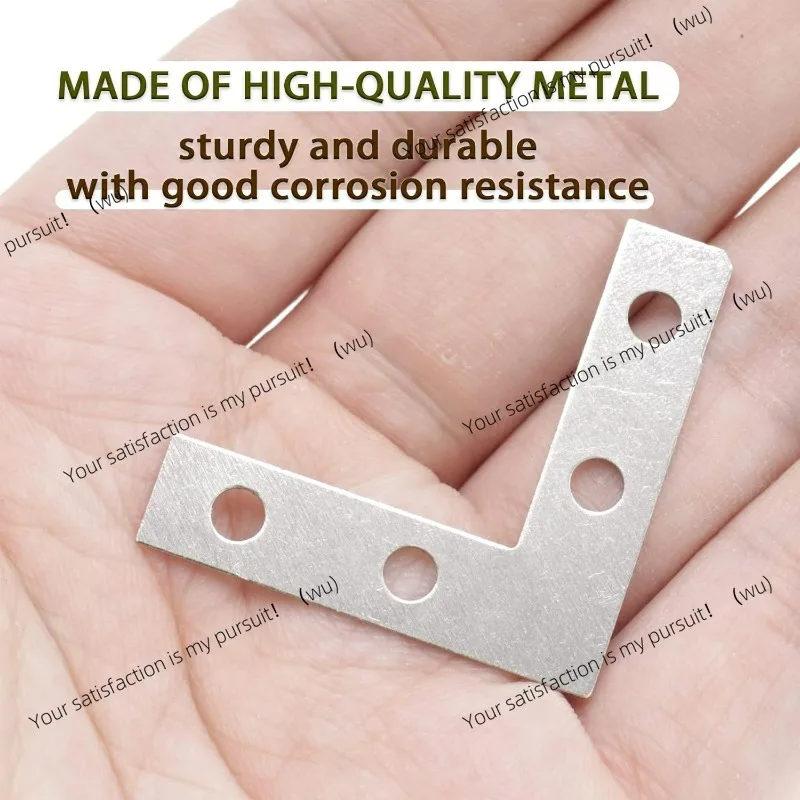 L Shape Bracket Code Right Angle Brackets for Wood Furniture Fixation Flat Mending Plates Brace for Wooden Frames Repairment
