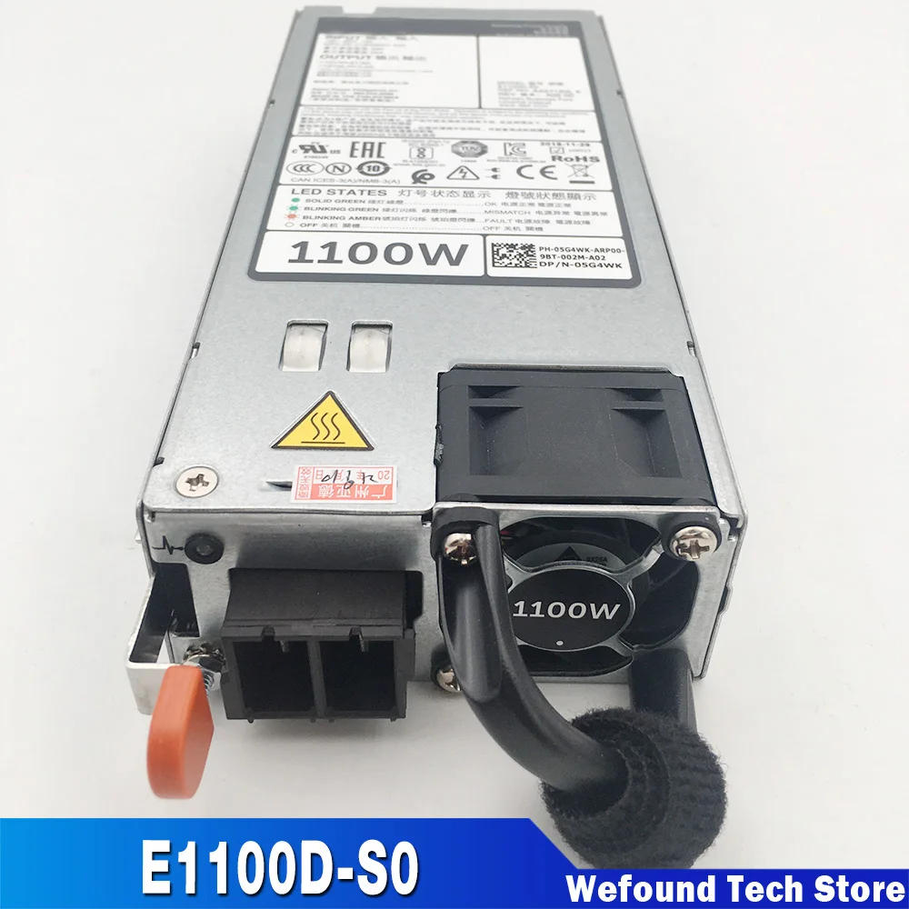 

AA27120L E For DELL R520 R620 R720 1100W PC Power Supply 5G4WK 05G4WK Y1MGX 02RN7 E1100D-S0