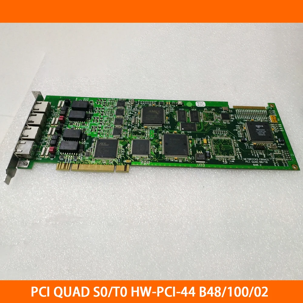 

For ERICSSON NETBRICKS FRANCE PCI QUAD S0/T0 HW-PCI-44 B48/100/02 Network Card High Quality Fast Ship