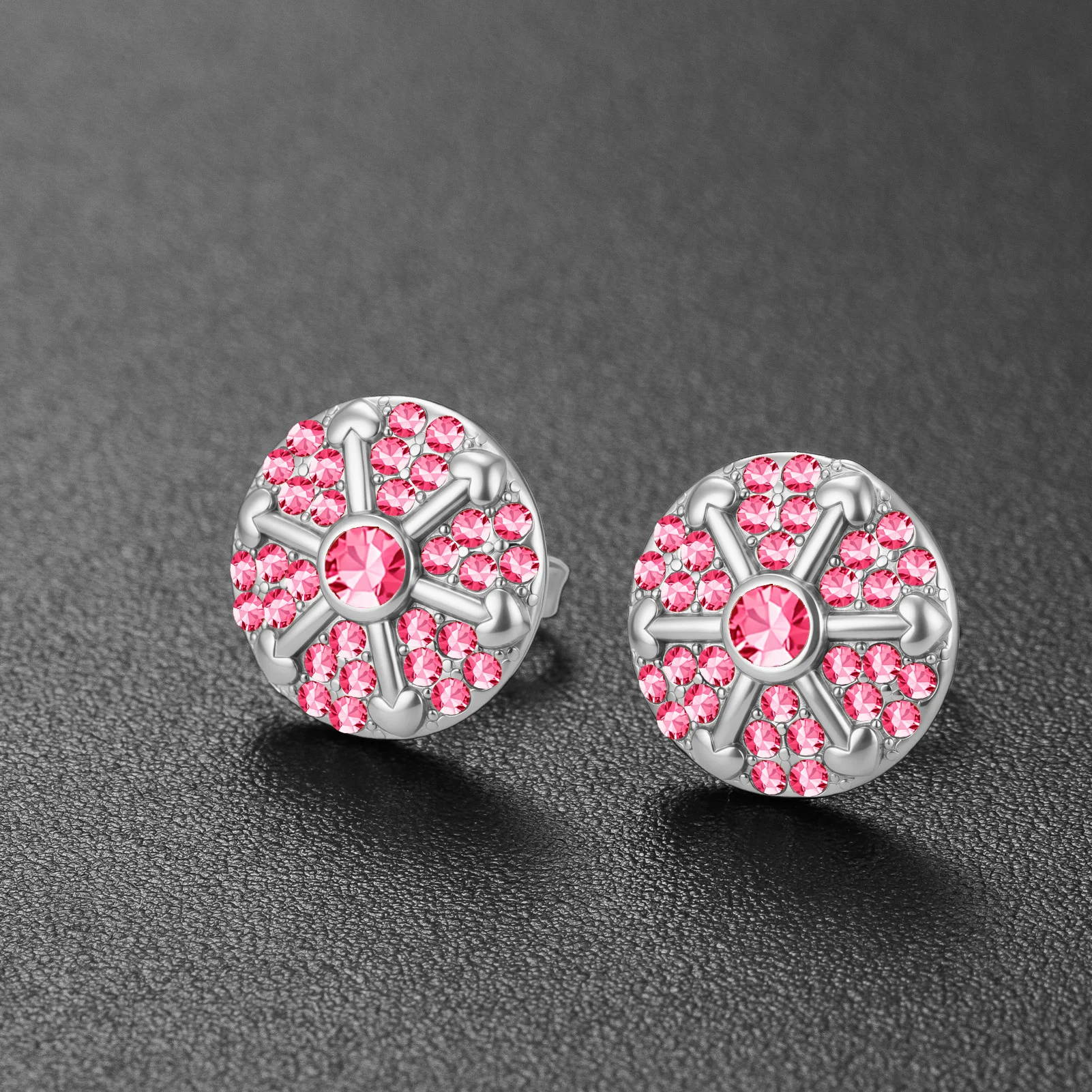 Eueavan 3D-Strass-Ohrstecker, Retro-Kristall-Ohrschmuck, Edelstahl-Ohrringe für Damen, Geschenke zum Jahrestag, Großhandel – Detail 2