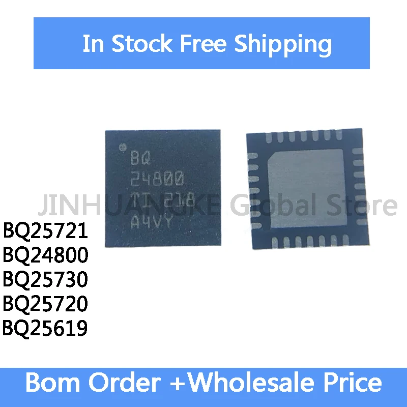 (5pcs)100% original New BQ24800RUYR BQ24800 24800 BQ25720 25720 BQ25619 BQ25721 BQ25730 QFN Chipset