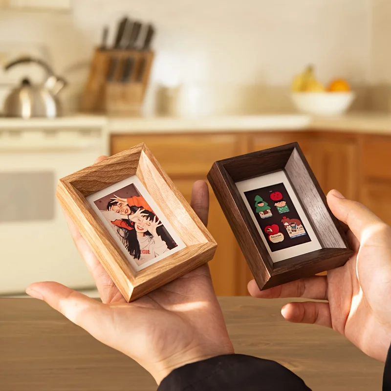 Juego de 3 mini marcos de fotos para guardar fotos de cámara Polaroid, marcos de fotos pequeños para escritorio, marcos de fotos decorativos para fotos pequeñas