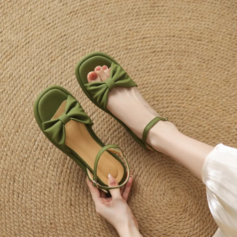 

Элегантные сандалии из мягкой кожи, сандалии на платформе, лето 202, женские сандалии на высоком блочном каблуке для офиса, мамы, пляжа